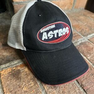 Vintage Houston Astros Trucker Hat - Early 2000s SnapBack Mesh Cap MLB Retro